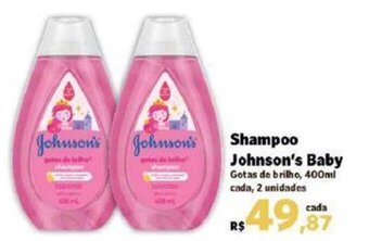 Sam's Club Shampoo Johnson's Baby Gotas de brilho, 400ml cada, 2 unidades oferta