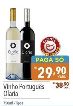 Supermercados Condor Vinho Português Olaria 750ml - Tipos oferta