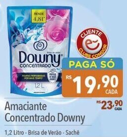 Supermercados Condor Amaciante Concentrado Downy 1,2 Litro - Brisa de Verão - Saché oferta