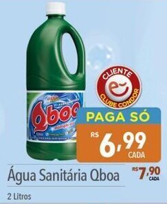 Supermercados Condor Água Sanitária Qboa 2 Litros oferta