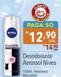 Supermercados Condor Desodorante Aerossol Nivea 150ml-Feminino/ Masculino oferta