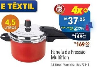 Panela de Pressão Multiflon 4,5 Litros - Vermelha