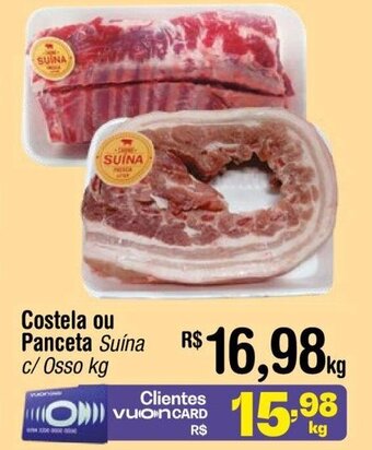 Fort Atacadista Costela ou Panceta Suína c/Osso kg oferta