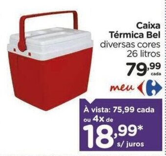 Carrefour Caixa Térmica Bel diversas cores 26 litros oferta