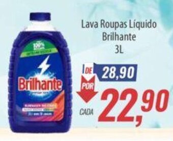 Supermercados BH Lava Roupas Líquido Brilhante 3L oferta