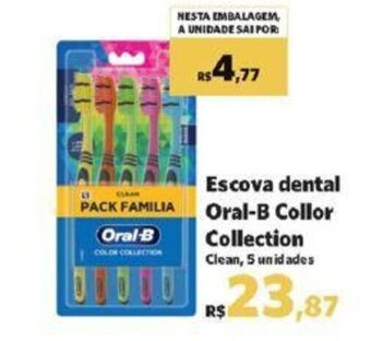 Escova dental Oral-B Collor Collection Clean, 5 unidades