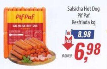 Supermercados BH Salsicha Hot Dog Pif Paf Resfriada kg oferta