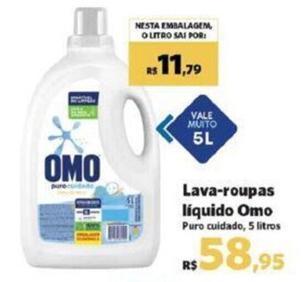 Sam's Club Lava-roupas líquido Omo Puro cuidado, 5 litros oferta