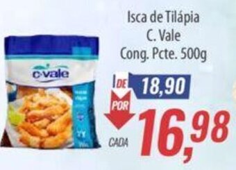 Supermercados BH Isca de Tilápia C.Vale Cong. Pcte. 500g oferta