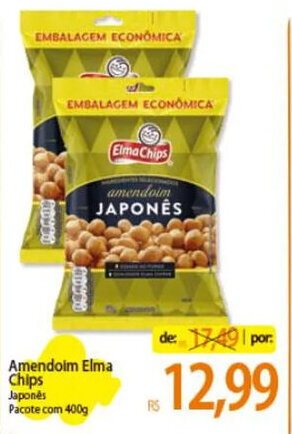 Atacadão Amendoim Elma Chips Japonês Pacote com 400g oferta