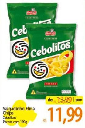 Salgadinho Elma Chips Cebolitos Pacote com 190g