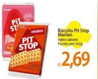 Atacadão Biscoito Pit Stop Marilan Vários sabores Pacote com 162g oferta