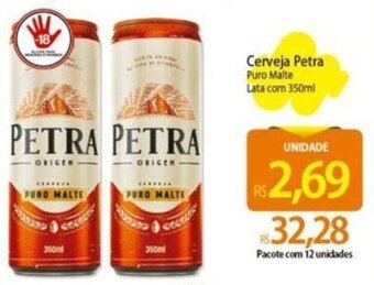 Atacadão Cerveja Petra Puro Malte Lata com 350ml oferta