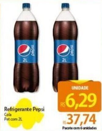 Atacadão Refrigerante Pepsi Cola Pet com 2L oferta
