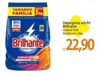 Atacadão Detergente em Pó Brilhante Limpeza Total Pacote com 2,4kg oferta