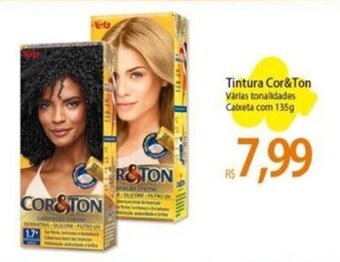 Atacadão Tintura Cor&Ton Várias tonalidades Cabxeta com 135g oferta