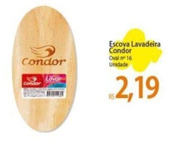 Atacadão Escova Lavadeira Condor Oval nº 16 Unidade oferta