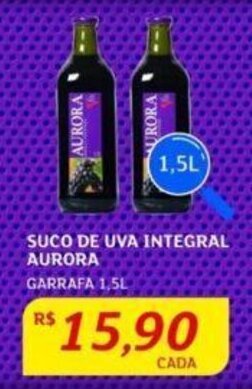 Assaí Atacadista SUCO DE UVA INTEGRAL AURORA GARRAFA 1,5L oferta