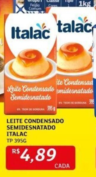 Assaí Atacadista LEITE CONDENSADO SEMIDESNATADO ITALAC TP 395G oferta