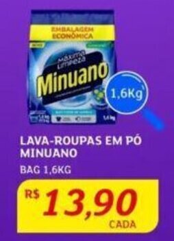 Assaí Atacadista LAVA-ROUPAS EM PÓ MINUANO BAG 1,6KG oferta