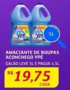 Assaí Atacadista AMACIANTE DE ROUPAS ACONCHEGO YPE GALÃO LEVE SL E PAGUE 4,5L oferta