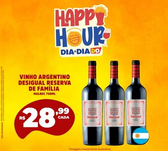 VINHO ARGENTINO DESIGUAL RESERVA DE FAMÍLIA MALBEC 750ML