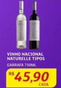 Assaí Atacadista VINHO NACIONAL NATURELLE TIPOS GARRAFA 750ML oferta