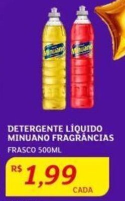 Assaí Atacadista DETERGENTE LÍQUIDO MINUANO FRAGRÂNCIAS FRASCO 500ML oferta