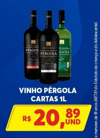 Atacadão Centro Sul VINHO PÉRGOLA CARTAS 1L oferta
