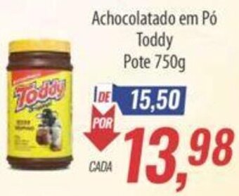 Supermercados BH Achocolatado em Pó Toddy Pote 750g oferta