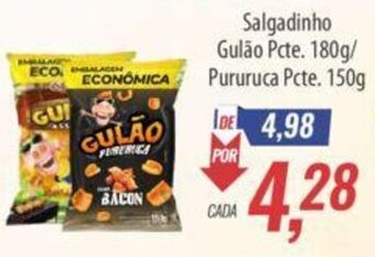 Salgadinho Gulão Pcte. 180g/ Pururuca Pcte. 150g
