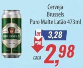 Supermercados BH Cerveja Brussels Puro Malte Latão 473ml oferta