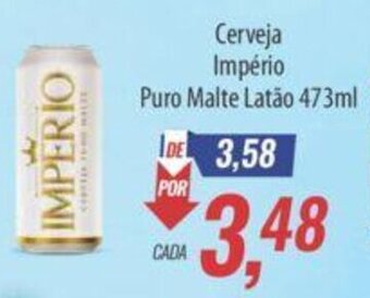 Supermercados BH Cerveja Império Puro Malte Latão 473ml oferta