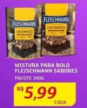 Assaí Atacadista MISTURA PARA BOLO FLEISCHMANN SABORES PACOTE 390G oferta