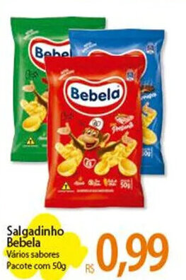 Atacadão Salgadinho Bebela Vários sabores Pacote com 50g oferta