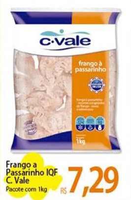 Atacadão Frango a Passarinho IQF C. Vale Pacote com 1kg oferta