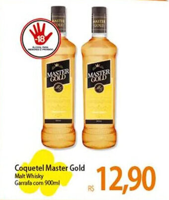 Atacadão Coquetel Master Gold Malt Whisky Garrafa com 900ml oferta