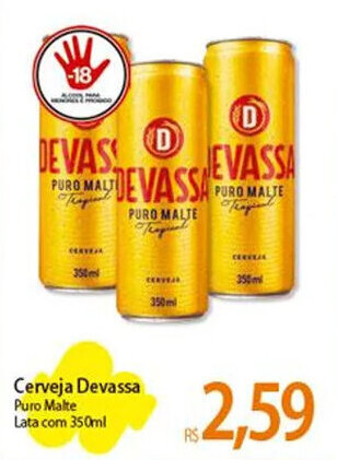 Cerveja Devassa Puro Malte Lata com 350ml