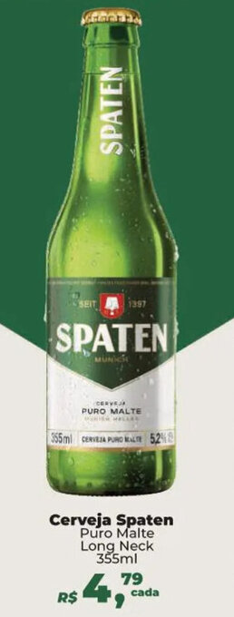 Cerveja Spaten Puro Malte Long Neck 355ml