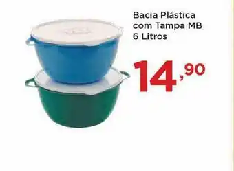 Apoio Mineiro Bacia Plástica Com Tampa Mb 6L oferta