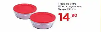 Apoio Mineiro Tigela De Vidor Vitazza Laguna Com Tampa 1.5L oferta