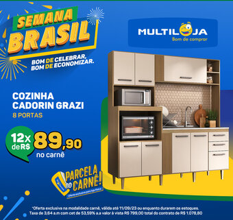 Multiloja COZINHA CADORIN GRAZI 8 PORTAS oferta