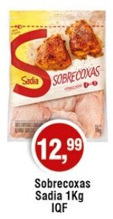 Royal Supermercados Sobrecoxas Sadia 1Kg IQF oferta
