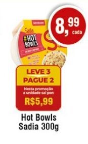 Royal Supermercados Hot Bowls Sadia 300g oferta