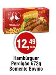Royal Supermercados Hambúrguer Perdigão 672g Somente Bovino oferta