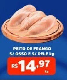 Supermercados Correia PEITO DE FRANGO S/ OSSO E S/ PELE kg oferta