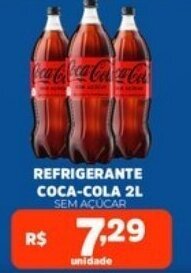 Supermercados Correia REFRIGERANTE COCA-COLA 2L SEM AÇUCAR oferta