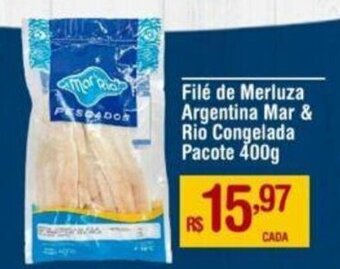 Max Atacadista Filé de Merluza Argentina Mar & Rio Congelada Pacote 400g oferta