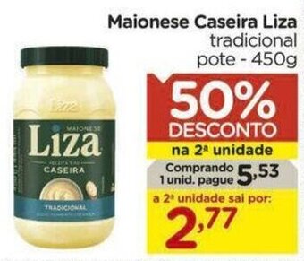 Carrefour Maionese Caseira Liza tradicional pote - 450g oferta