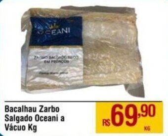 Max Atacadista Bacalhau Zarbo Salgado Oceani a Vácuo Kg oferta